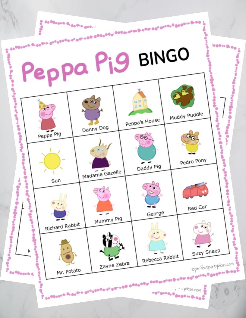 Peppa Pig Bingo Game