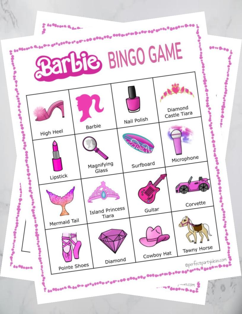 Barbie Bingo Game